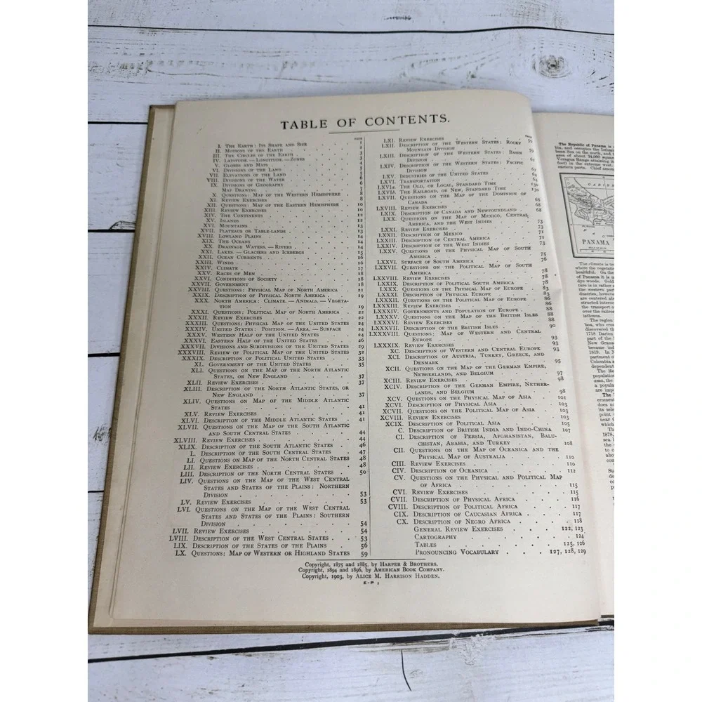Harper's School Geography American Book Company 1896 Hardcover Missouri Iowa Ed